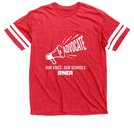 RNEA Advocates- Red, a Vintage Red / White Football Jersey Tee