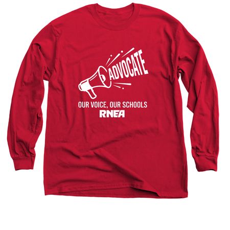 RNEA Advocates- Red, a Red Classic Long Sleeve Tee