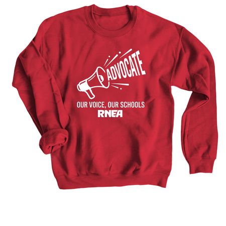 RNEA Advocates- Red, a Red Crewneck Sweatshirt