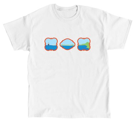 The Boathouse is BACK!&nbsp; (color logo)&nbsp;, a White Classic Unisex Tee (back-view)