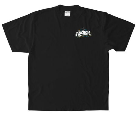 ANCHOR. ?Fishers of Men? Premium Vintage Tee, a Black Heavyweight Garment Dye Tee