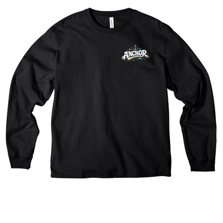 ANCHOR. ?Fishers of Men? Premium Vintage Tee, a Black Unisex Heavyweight Long Sleeve Tee