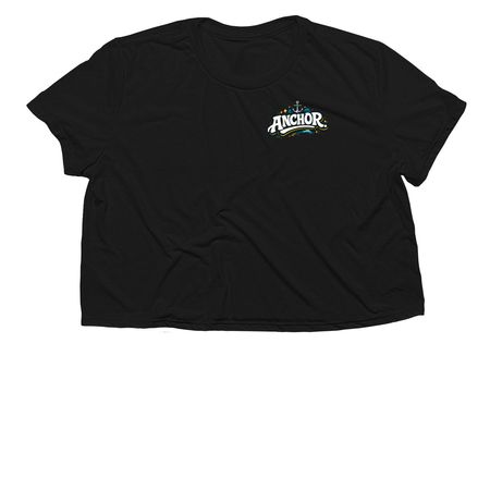 ANCHOR. ?Fishers of Men? Premium Vintage Tee, a Black Women?s Flowy Cropped Tee