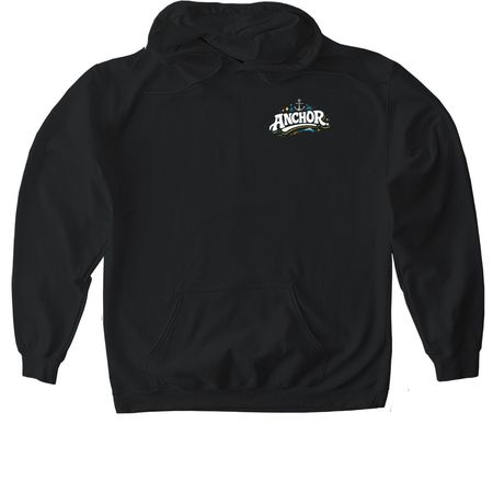 ANCHOR. ?Fishers of Men? Premium Vintage Tee, a Black Gildan Softstyle Pullover Hoodie