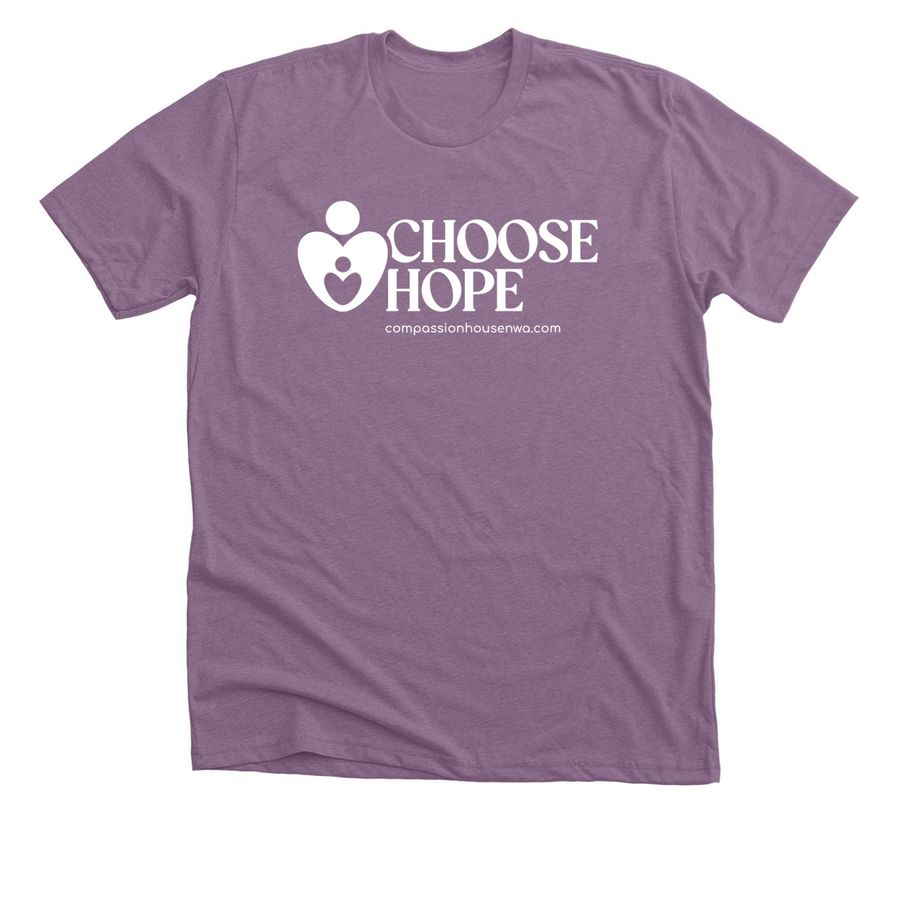 Choose Hope, a Heather Purple Premium Unisex Tee