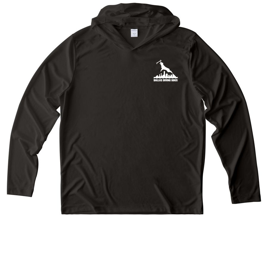 Dallas Diving Dogs 2026 Regionals, a Black UV Performance Long Sleeve Hoodie