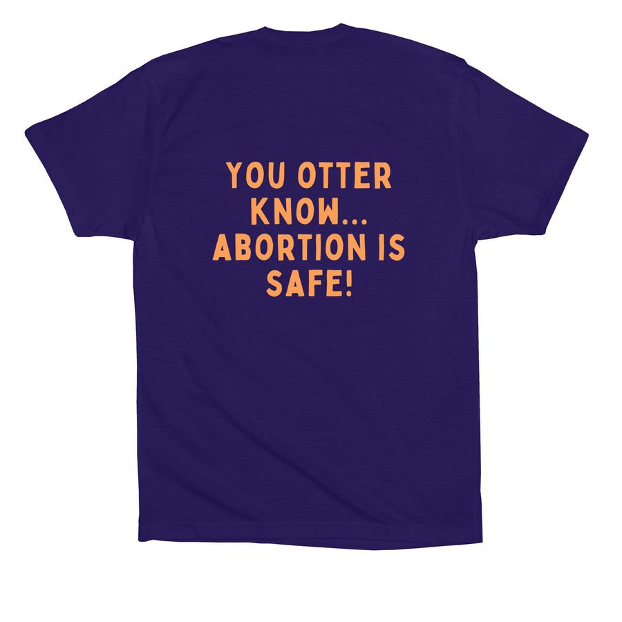 Miso & Mife, the Abortion Otters!, a Team Navy Premium Cotton Tee (back-view)