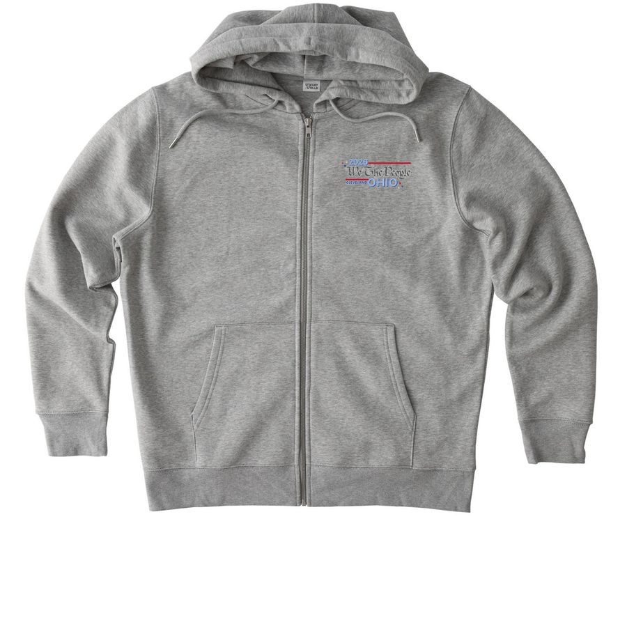 CLEVELAND Zip Hoodies - WTP Ohio, a Heather Grey Stanley/Stella Unisex Cultivator 2.0 Zip Up Pullover Hoodie