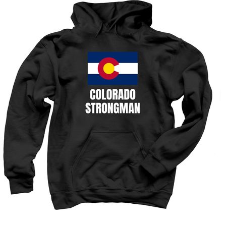 Colorado Strongman Pullover, a Black Pullover Hoodie