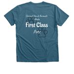 Second Hand Animals Make First Class Pets, a Heather Deep Teal Premium V-Neck Tee (back-view)