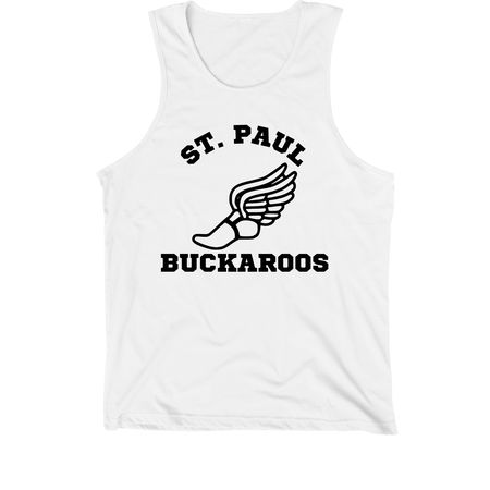 Track and Field, a White Premium Cotton Tank