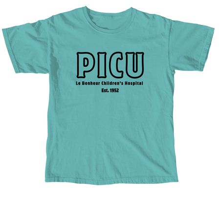 Le Bonheur PICU, a Seafoam Comfort Colors Unisex Tee
