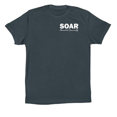 SOAR Homeschool Community, a Dark Grey Premium Cotton Tee