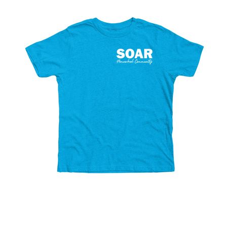 SOAR Homeschool Community, a Neon Blue Premium Youth Tee