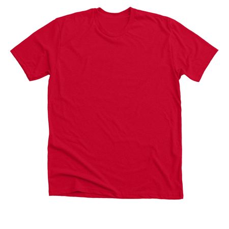 Red Shirts (design on back only), a Solid Red Blend Premium Unisex Tee