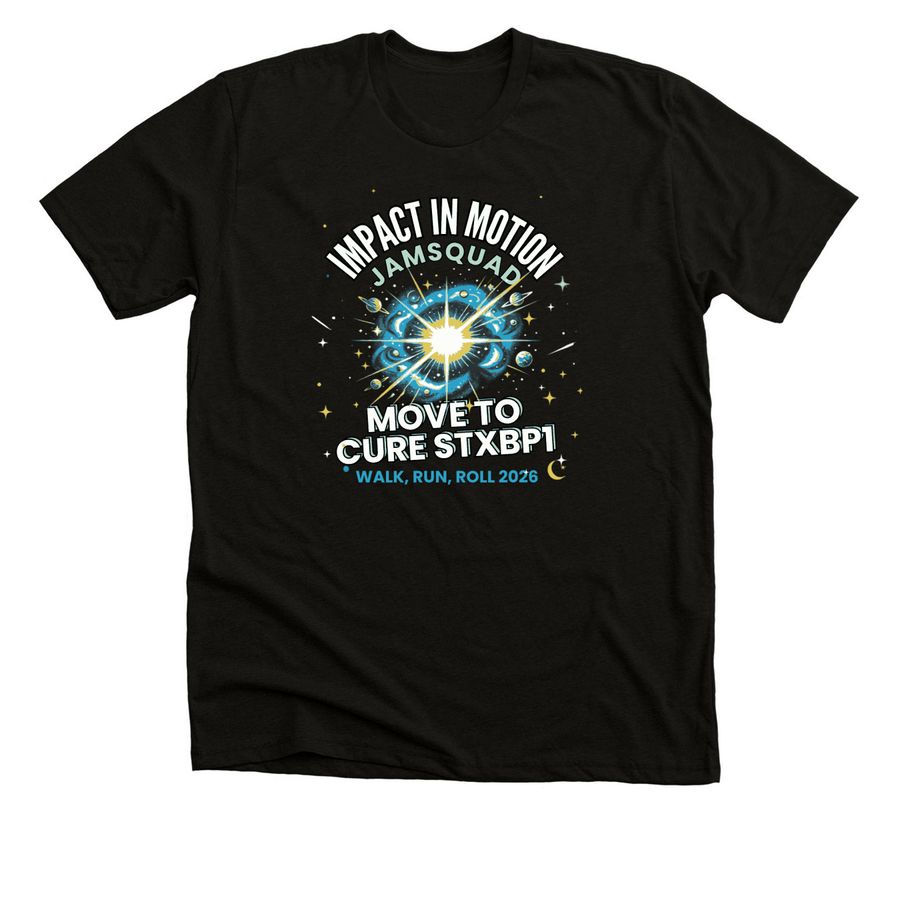 Impact in Motion for Jam, a Black Heather Premium Unisex Tee