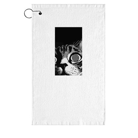 Yellow line, a White Golf Towel