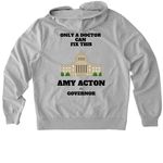 Only a Doctor, a Granite Grey Heather Allmade Organic French Terry Zip Up Hoodie (back-view)