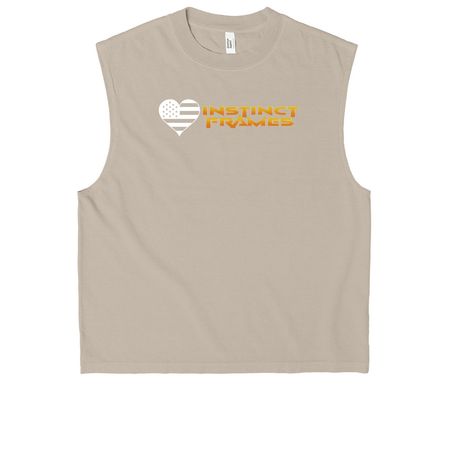 Flock this, a Faded Bone Heavyweight Garment Dye Muscle Tee