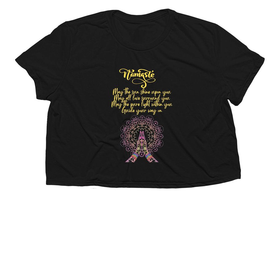 Namaste, a Black Women?s Flowy Cropped Tee