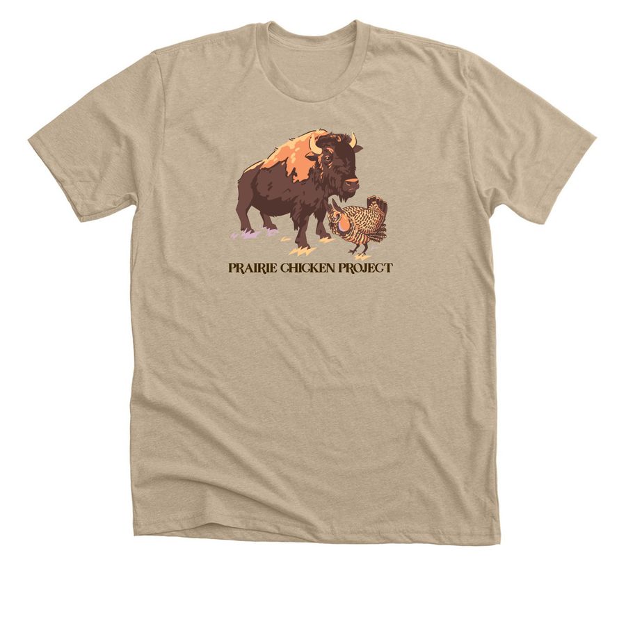 Bison & Boomer Tee/Crewneck/Hoodie, a Heather Tan Premium Unisex Tee