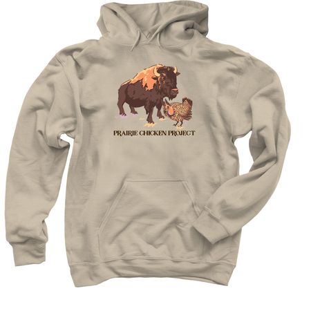 Bison & Boomer Tee/Crewneck/Hoodie, a Sand Pullover Hoodie