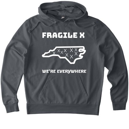 Fragile X We?re Everywhere&nbsp;, a Terrain Grey Allmade Organic French Terry Pullover Hoodie
