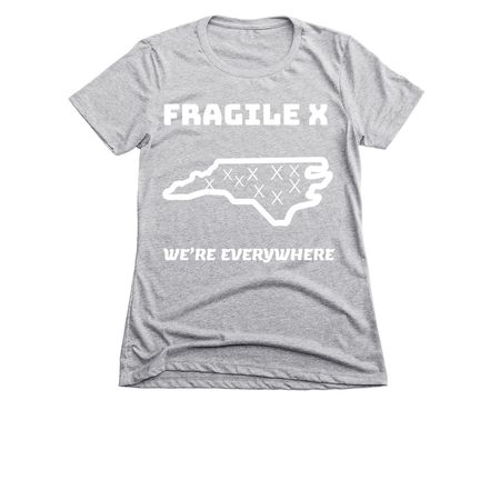 Fragile X We?re Everywhere&nbsp;, a Dark Heather Grey Women's Slim Fit Tee