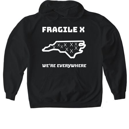 Fragile X We?re Everywhere&nbsp;, a Black Gildan Softstyle Pullover Hoodie