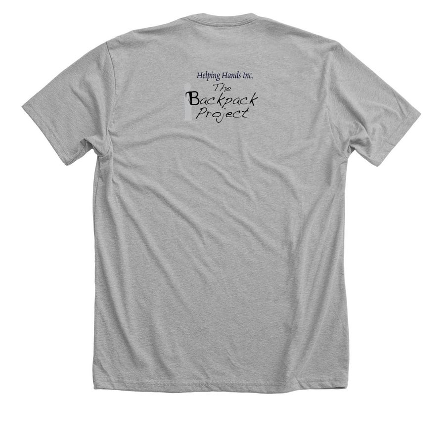Be The Reason Someone Smiles, a Athletic Heather Premium Unisex Tee (back-view)