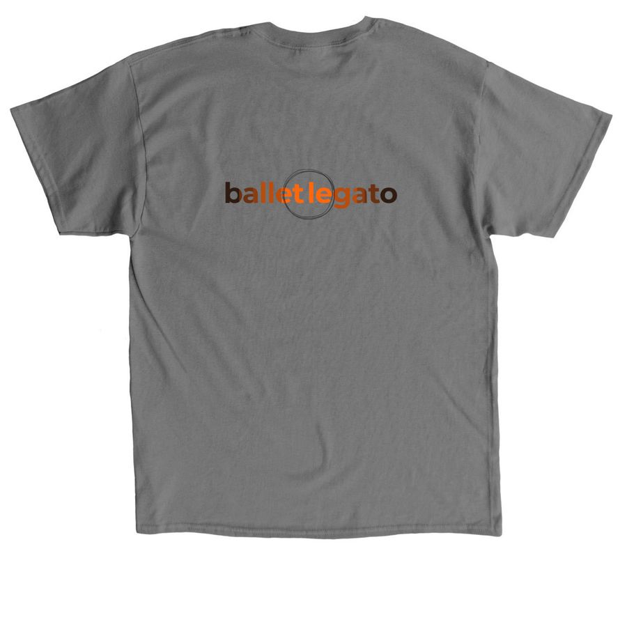 Ballet Legato Orange Logo&nbsp;, a Charcoal Classic Unisex Tee (back-view)