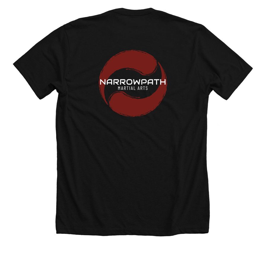 Narrowpath Martial Arts, a Solid Black Blend Premium Unisex Tee (back-view)