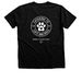 Helping Paws Through Every Purchase, a Black Heather Premium Unisex Tee (back-view)