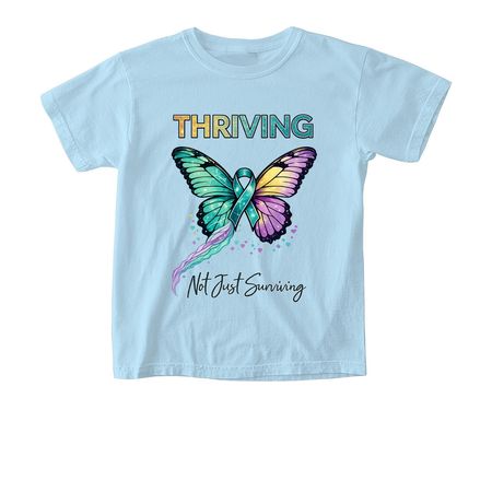 From Surviving to Thriving, a Chambray Comfort Colors Youth Tee
