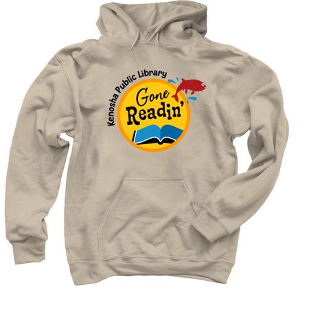 Gone Readin' Sunset Tops, a Sand Pullover Hoodie