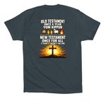 It is Finished!, a Dark Grey Premium Cotton Tee (back-view)