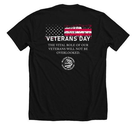 Veterans Day 2019, a Solid Black Blend Premium Unisex Tee (back-view)