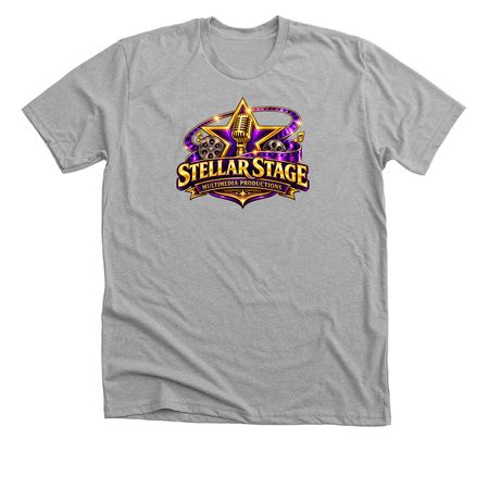 Stellar Stage Logo Tee, a Athletic Heather Premium Unisex Tee