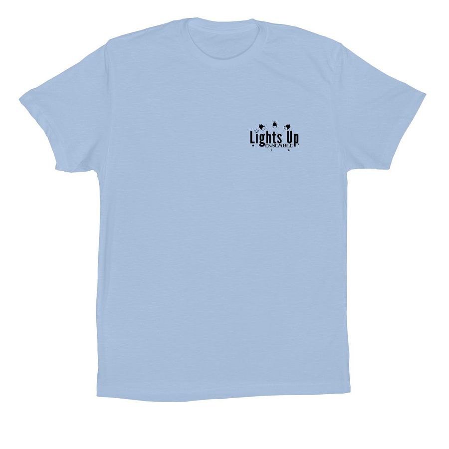 LUE Front & Back Logo Collection, a Baby Blue Premium Cotton Tee