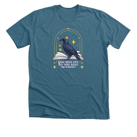 Crow Brain&nbsp;, a Heather Deep Teal Premium Unisex Tee