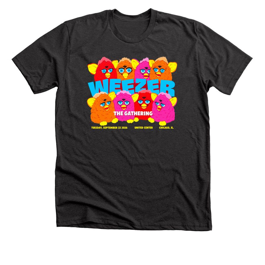 Weezer The Gathering Chicago IL Event Shirt, a Dark Grey Heather Premium Unisex Tee