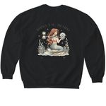 Sirenita: Edici?n Conf?a, a Black Softstyle Crewneck Sweatshirt (back-view)