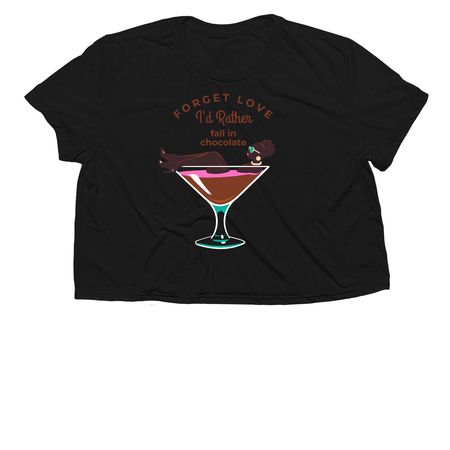 Forget Love, a Black Women?s Flowy Cropped Tee