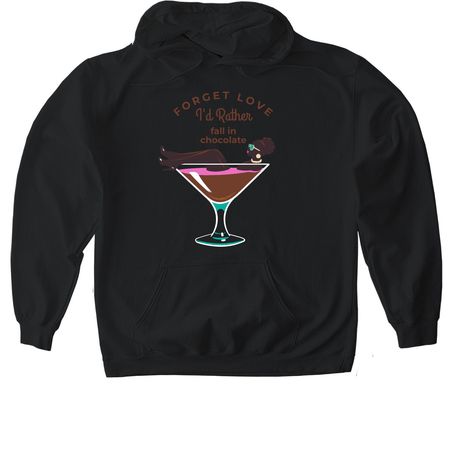 Forget Love, a Black Gildan Softstyle Pullover Hoodie