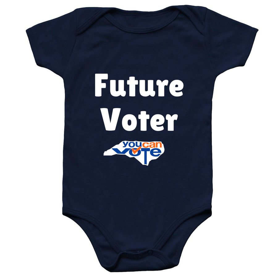 "Future Voter" Baby Onesie, a Navy Infant Onesie