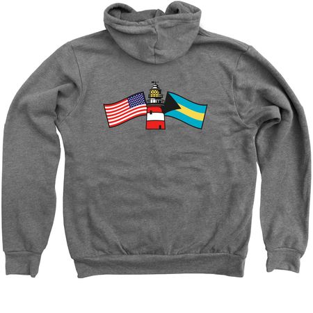 Grand Opening (Limited Edition), a Deep Heather Zip Up Hoodie (back-view)