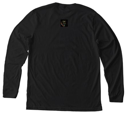 Access Denied!, a Solid Black Blend Premium Long Sleeve Tee (back-view)