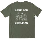 Earth Care, a Military Green Softstyle Cotton Tee (back-view)