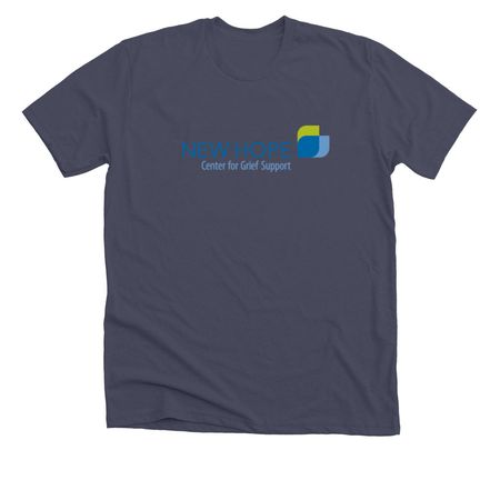 New Hope Logo Wear, a Heather Midnight Navy Premium Unisex Tee