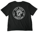 Get Your Boots On, a Vintage Black Women's Heavyweight Tee (back-view)